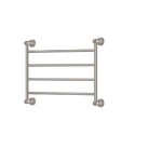 Lillian Heated Towel Rail, 600 x 458mm, Brushed Nickel 4 Bars